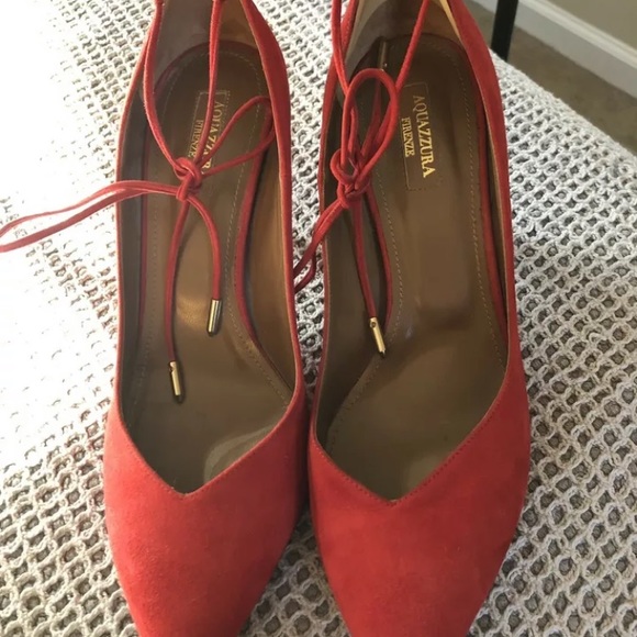 Aquazzura Red Pumps Heels Size 39 9 - Picture 2 of 3